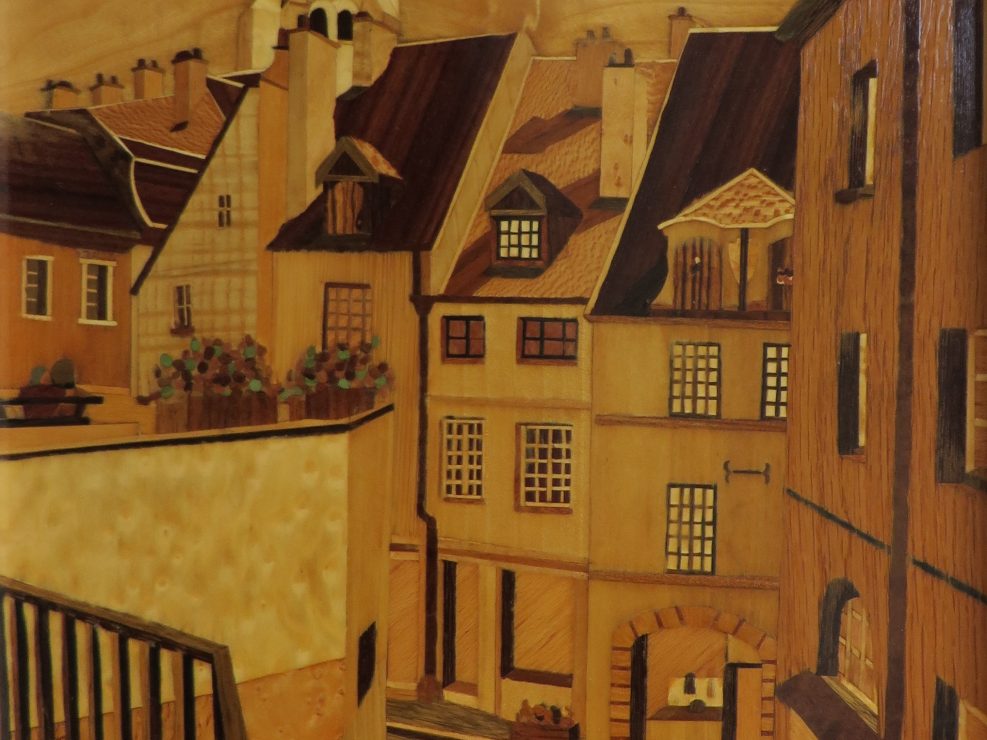 Dole Marqueterie Bois Tableau